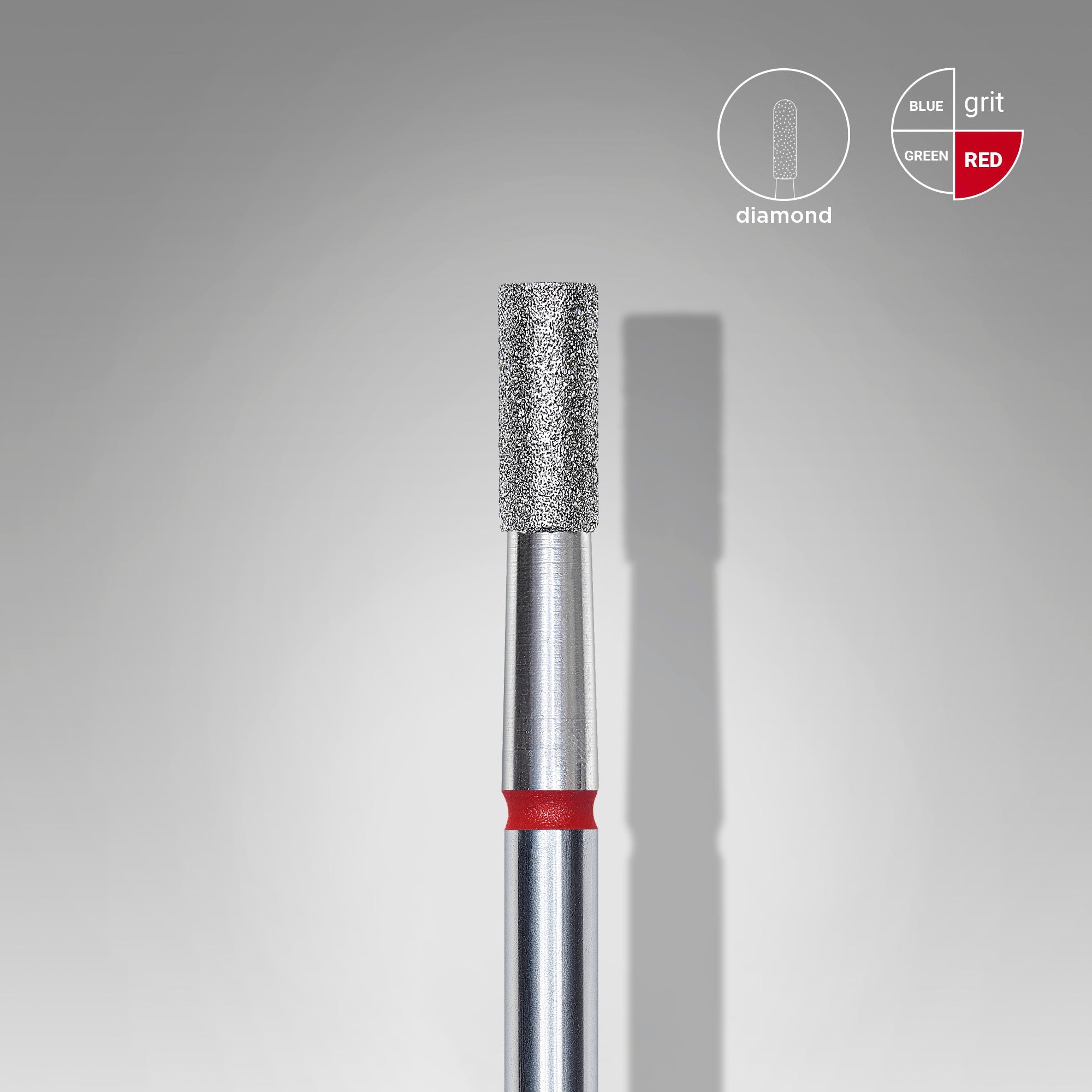 STALEKS EXPERT Elmas freze "silindir" kırmızı, çap 2,5 mm, çalışma kısmı 6 mm