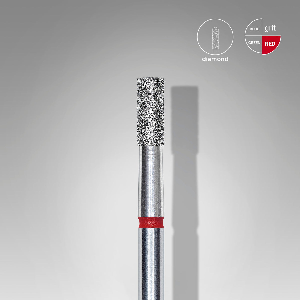 STALEKS EXPERT Elmas freze "silindir" kırmızı, çap 2,5 mm, çalışma kısmı 6 mm