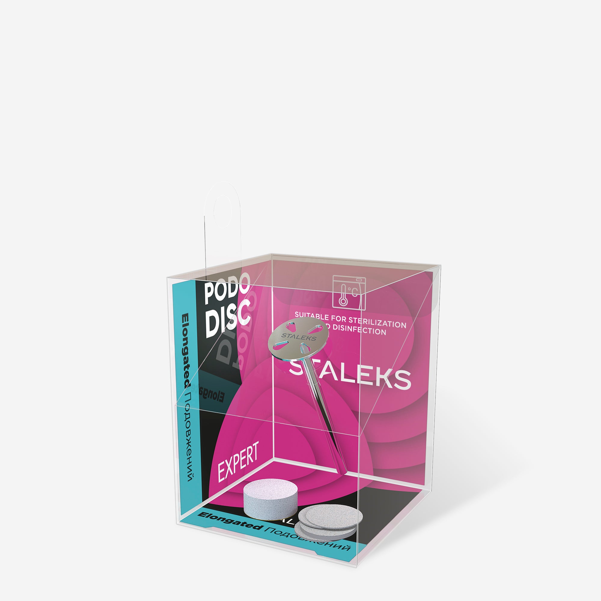 STALEKS EXPERT PODODISC XS Uzatılmış pedikür diski, değiştirilebilir yedek zımparalar ile, 180 grit 10 mm (5 adet)