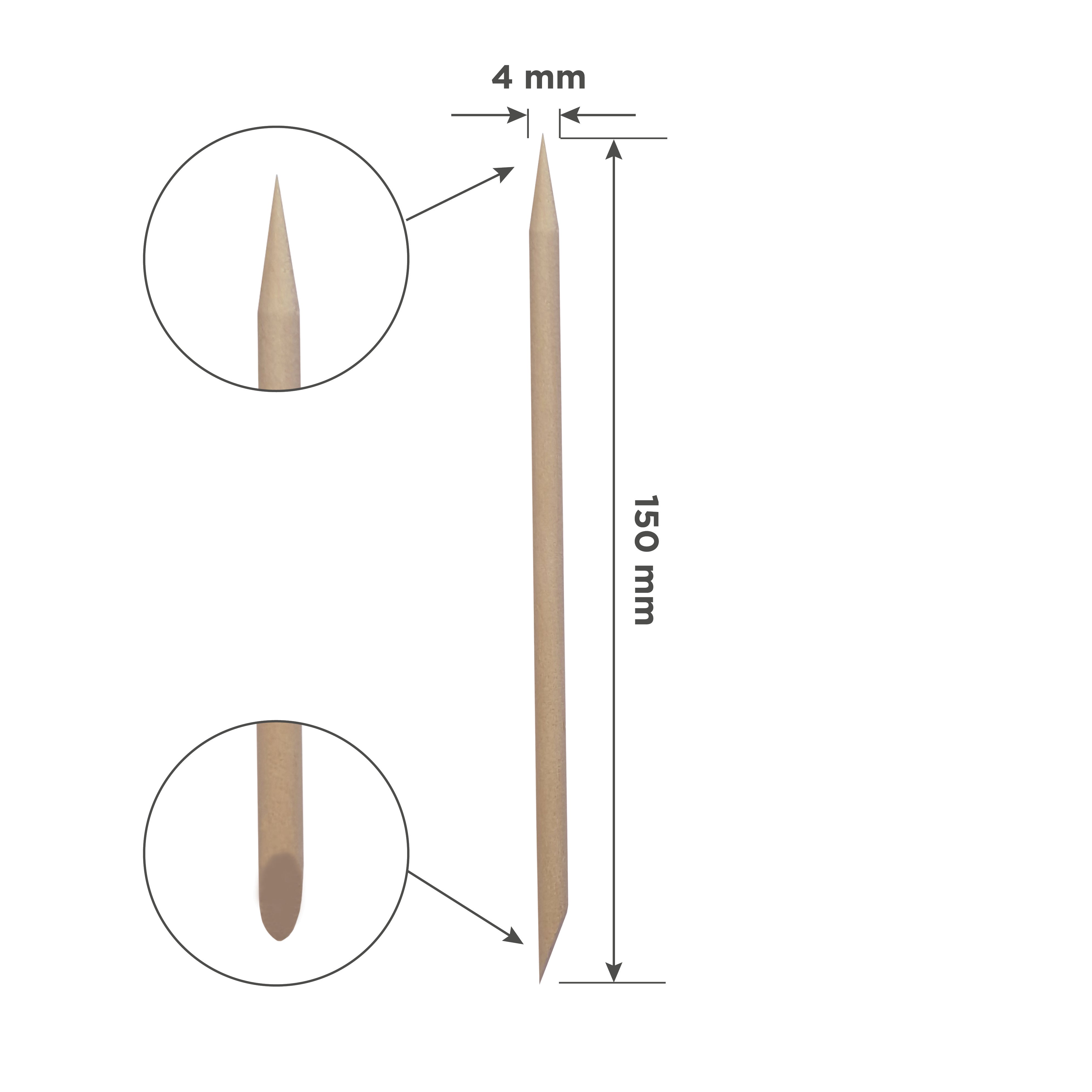STALEKS EXPERT Ahşap portakal çubuğu, 150 mm (10 adet)