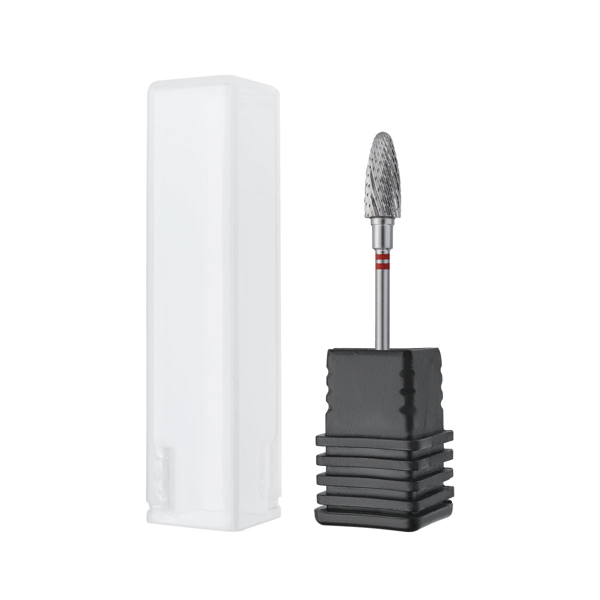 STALEKS EXPERT Carbide nail drill bit for left-handed users corn red, head diameter 6 mm, working part 14 mm