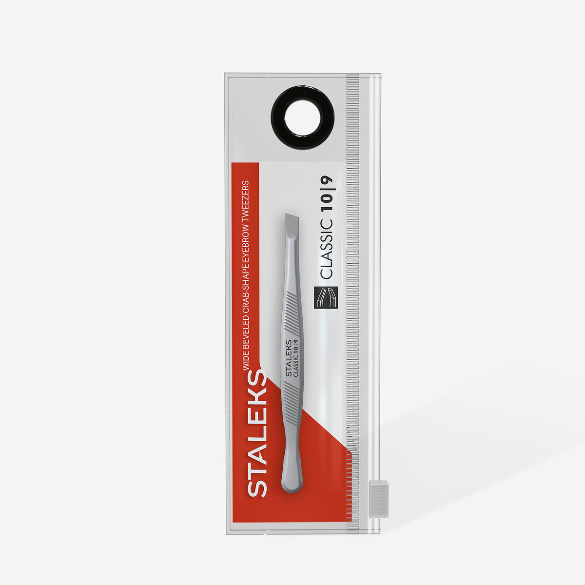 STALEKS CLASSIC 10 TYPE 9 Eyebrow tweezers wide, bevelled, crab-style 