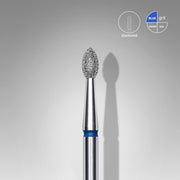 STALEKS EXPERT Diamond nail drill bit pointed bud blue, head diameter 2,5 mm, working part 4,5 mm