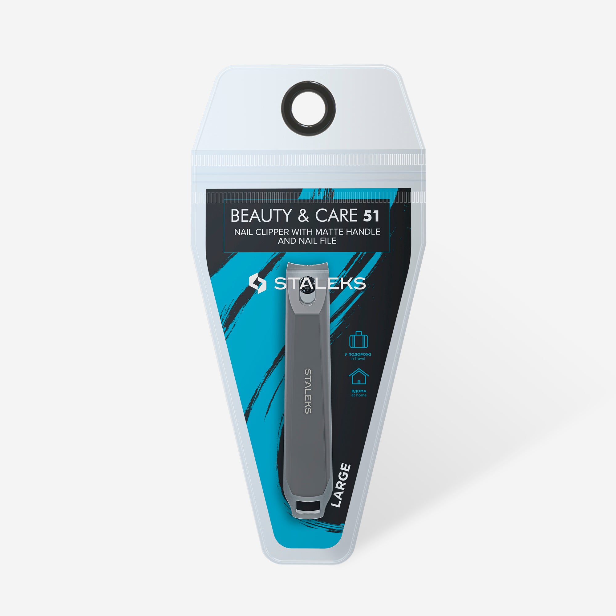 STALEKS BEAUTY & CARE 51 Nail clipper large with matte handle and nail file