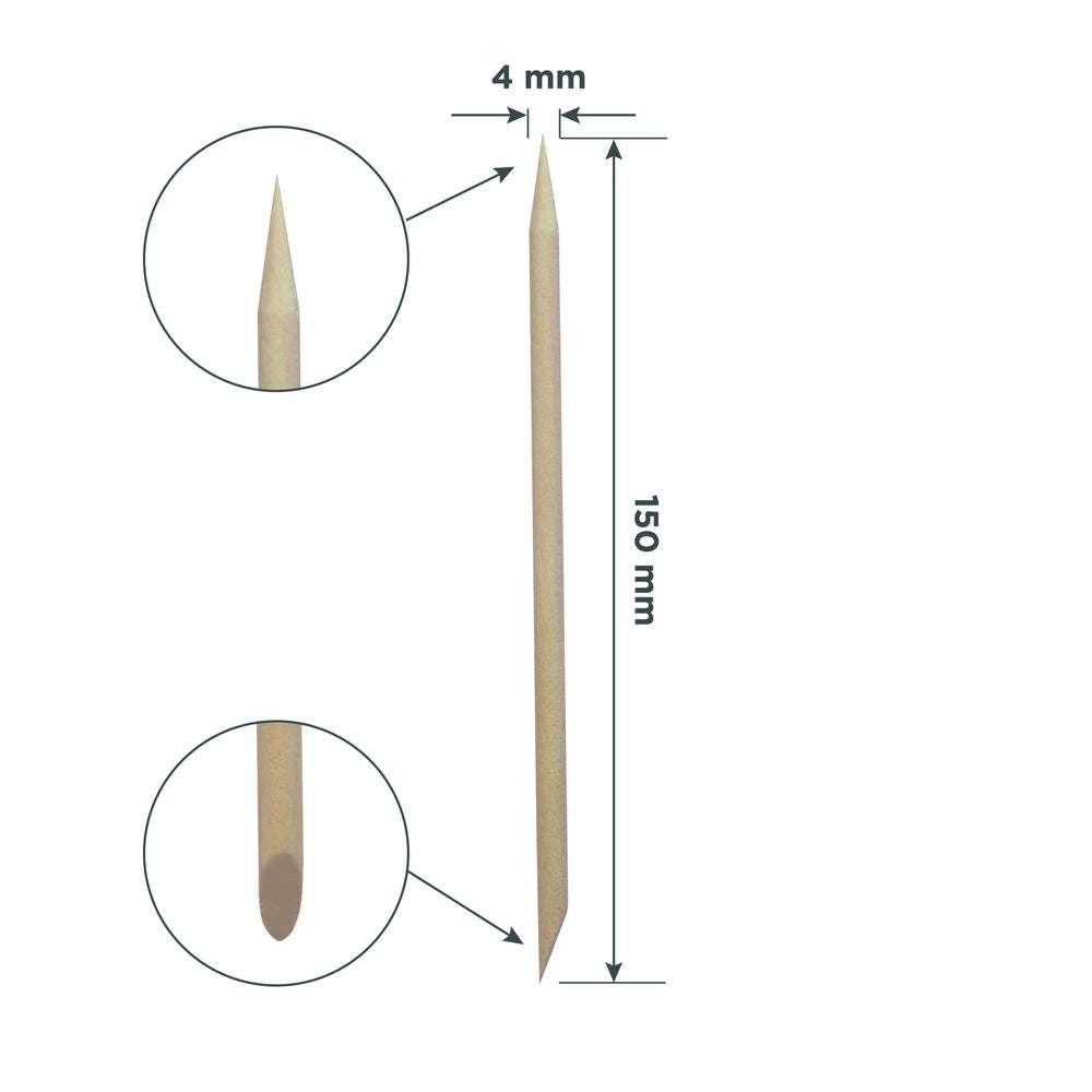 STALEKS EXPERT Orange stick wooden, 150 mm (100 pcs)