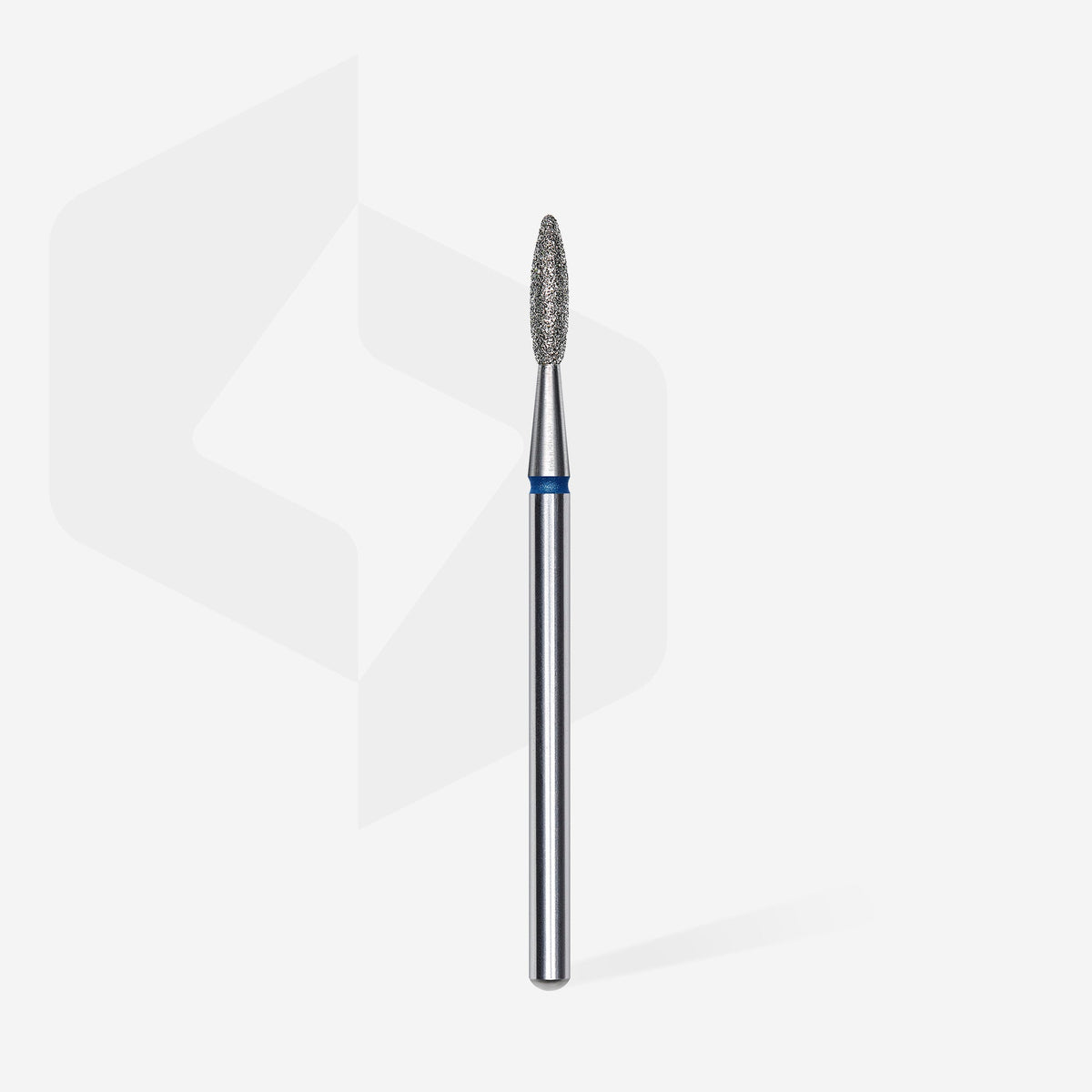STALEKS EXPERT Diamond nail drill bit flame blue, head diameter 2,1 mm, working part 8 mm