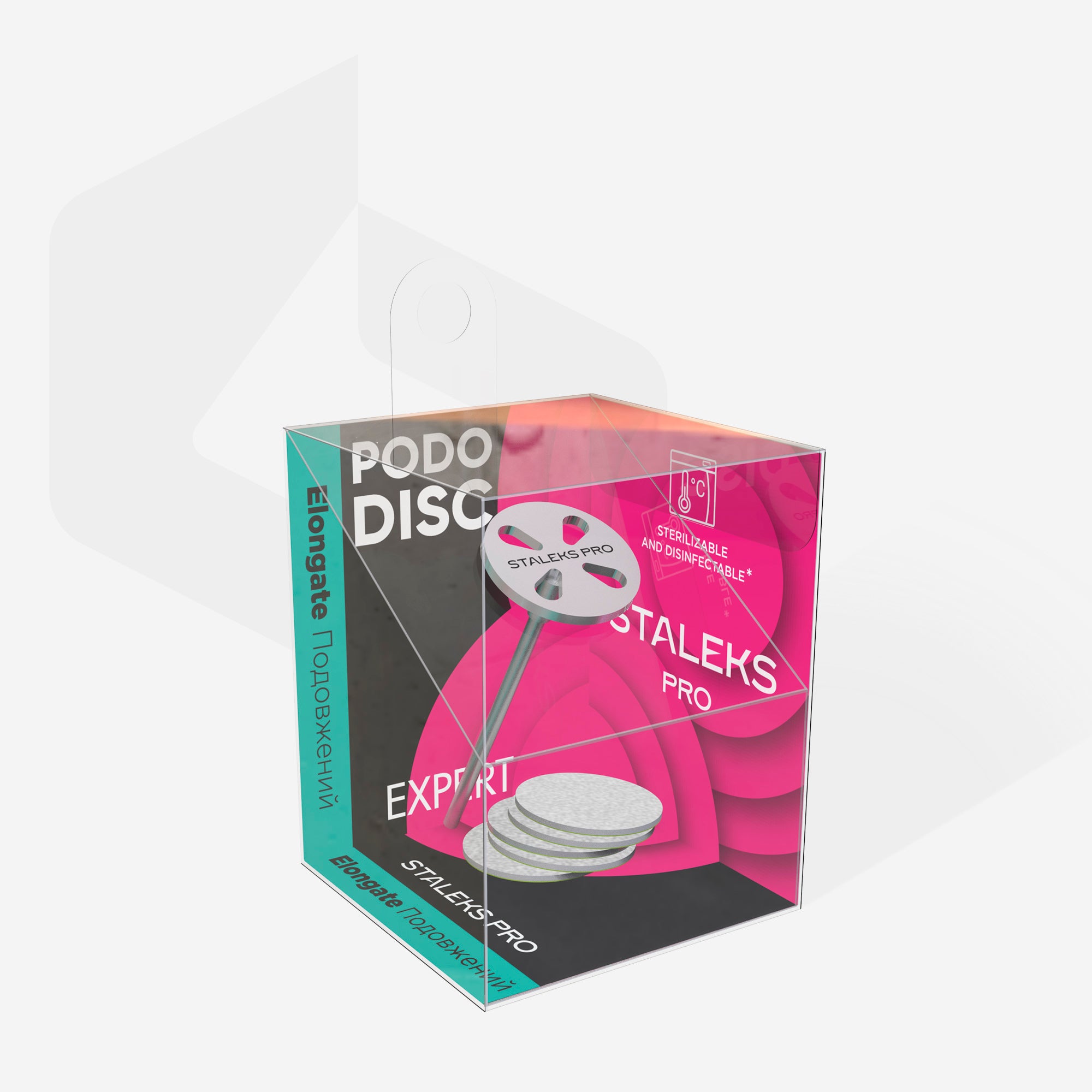 STALEKS EXPERT PODODISC S Elongated pedicure disc with disposable files, 180 grit, 15 mm (5 pcs)