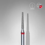 STALEKS EXPERT Diamond nail drill bit frustum red, head diameter 1,6 mm, working part 10 mm