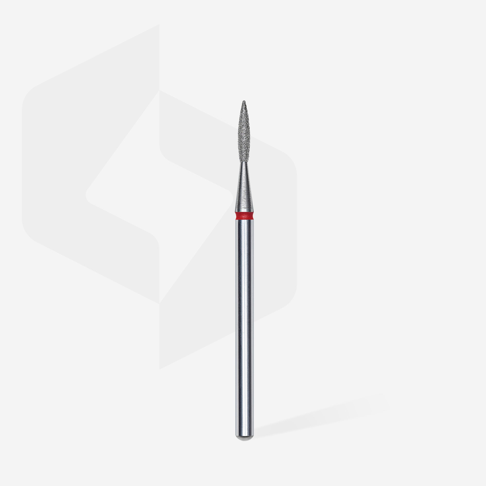 STALEKS EXPERT Diamond nail drill bit pointed flame red, head diameter 1,6 mm, working part 8 mm