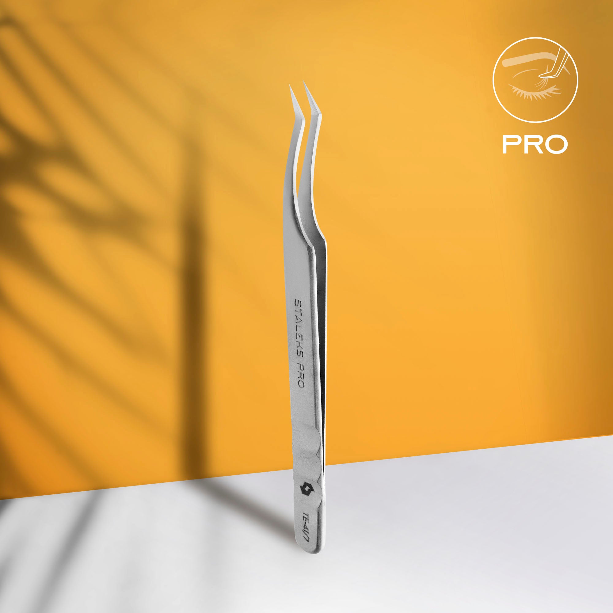 STALEKS EXPERT 41 TYPE 7 Profesyonel kirpik uzatma cımbızı, L şekilli, 30°