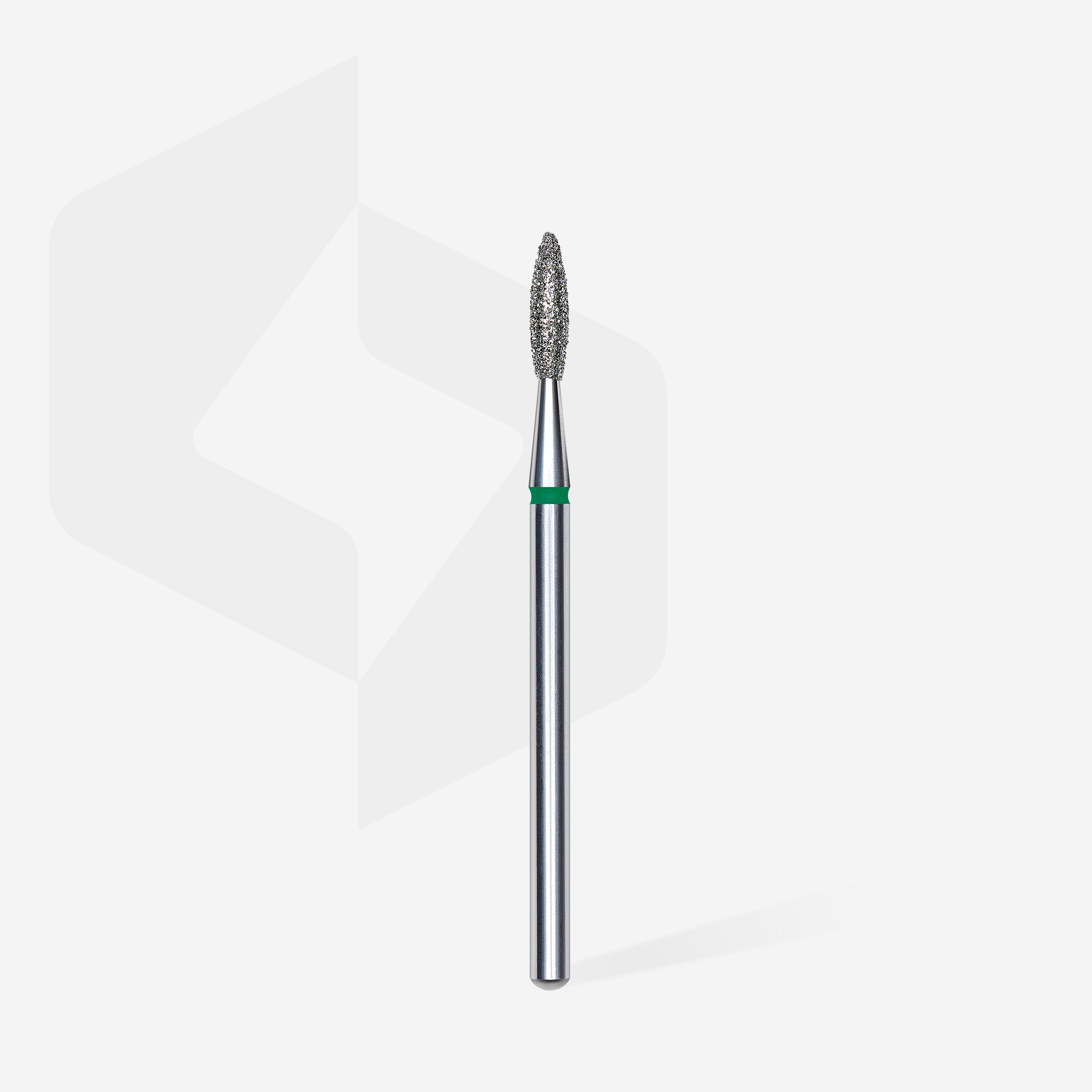 STALEKS EXPERT Diamond nail drill bit flame green, head diameter 2,1 mm, working part 8 mm