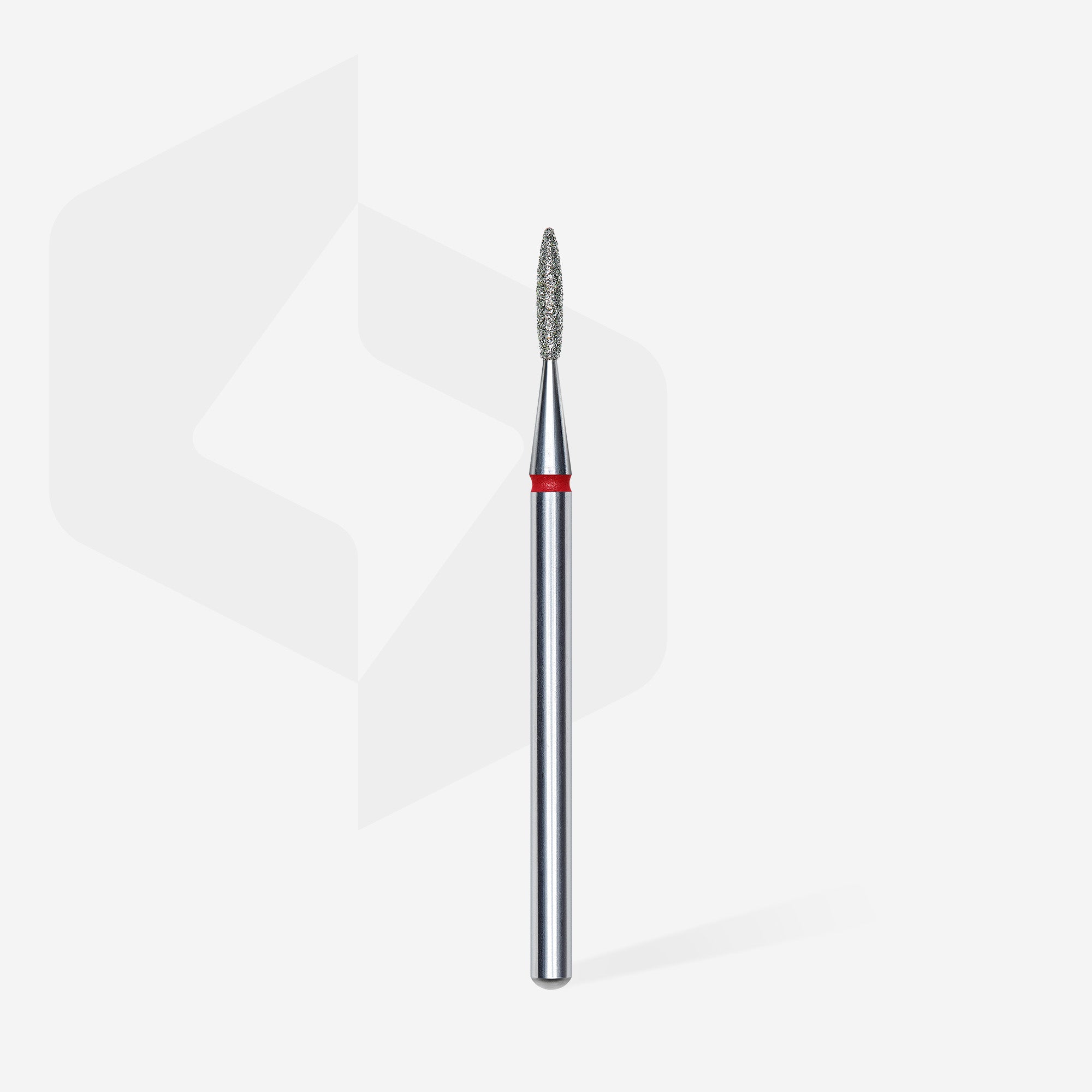 STALEKS EXPERT Elmas frez, alev şekli, kırmızı, çap 1,6 mm, çalışma kısmı 8 mm
