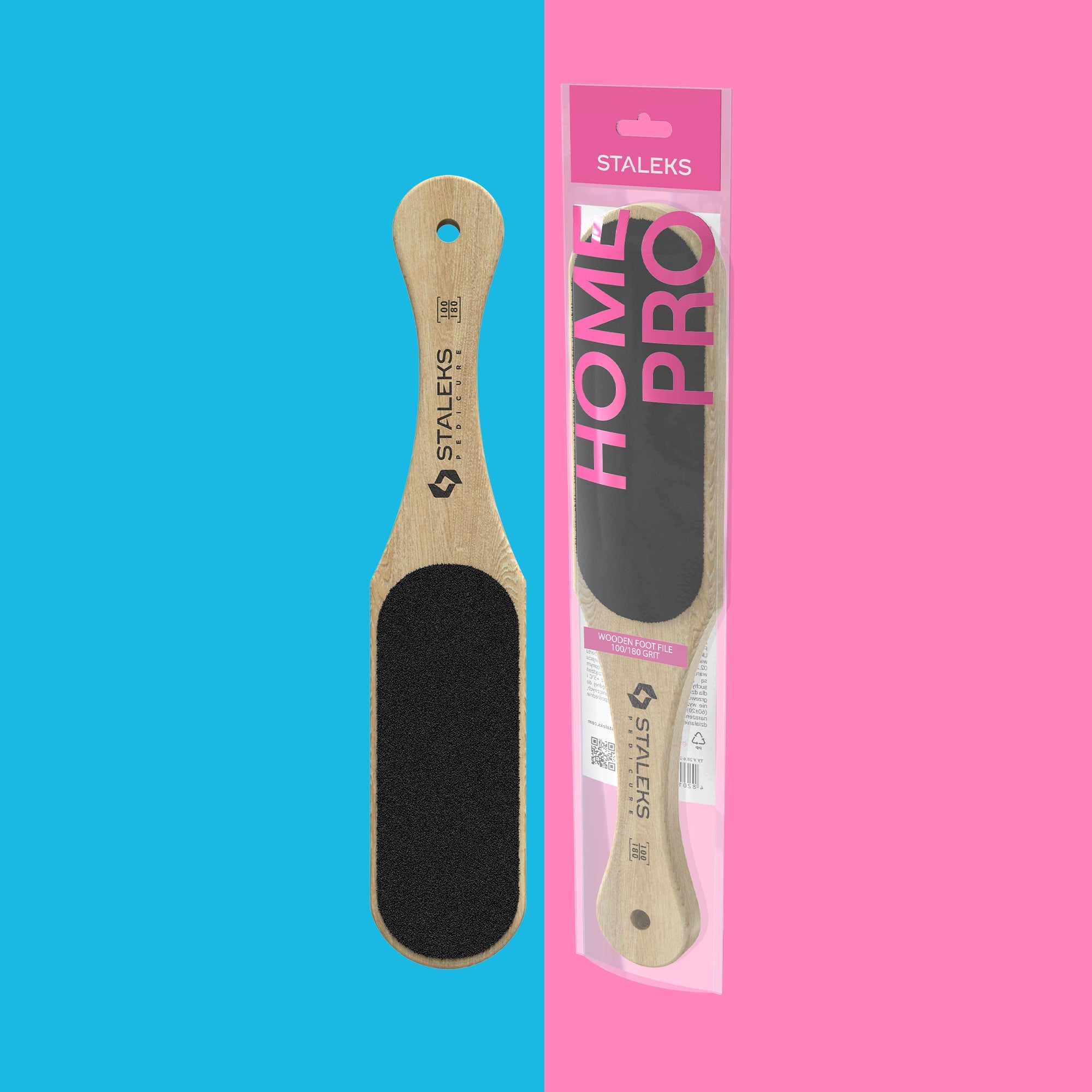 STALEKS HOME PRO 10 TYPE 1 Wooden foot file, 100/180 grit