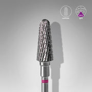 STALEKS EXPERT Carbide nail drill bit frustum purple, head diameter 6 mm, working part 14 mm