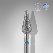 STALEKS EXPERT Elmas freze sivri armut mavi, çap 5 mm, çalışma kısmı 12 mm