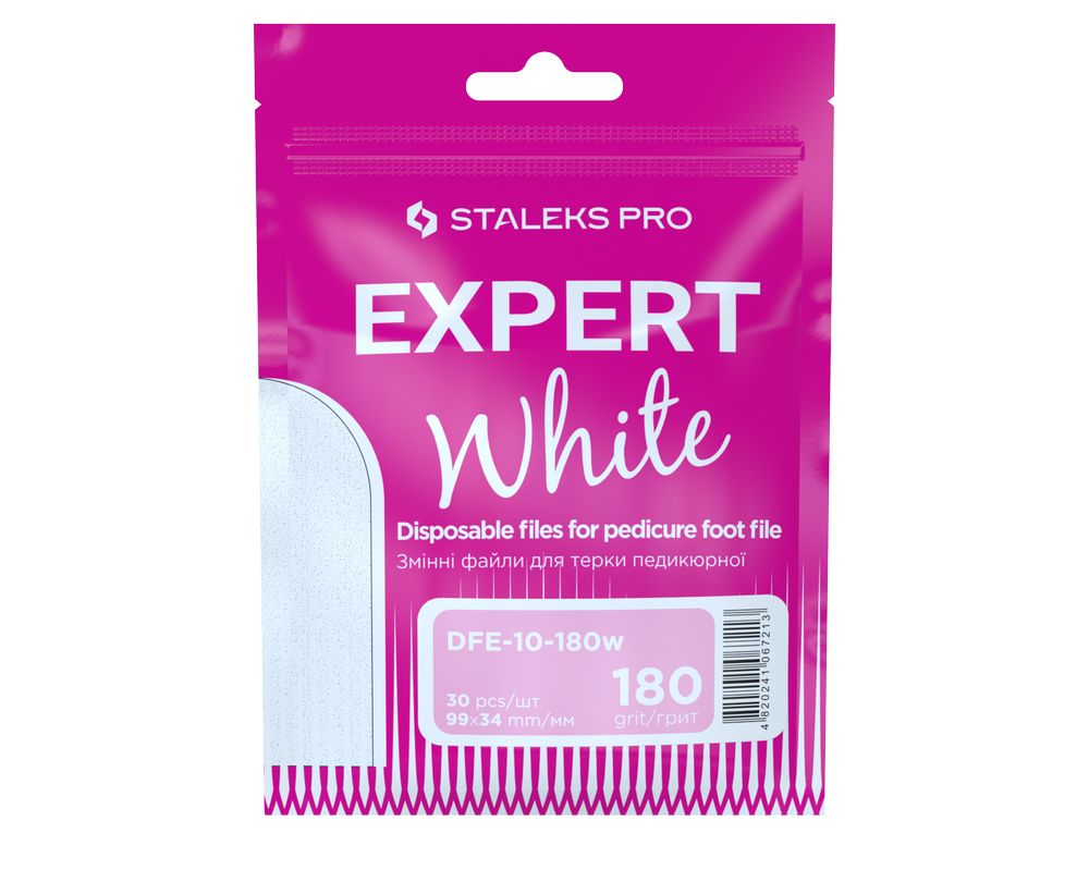 STALEKS EXPERT 10 Adhesive files for pedicure grater, 180 grit (30 pcs)