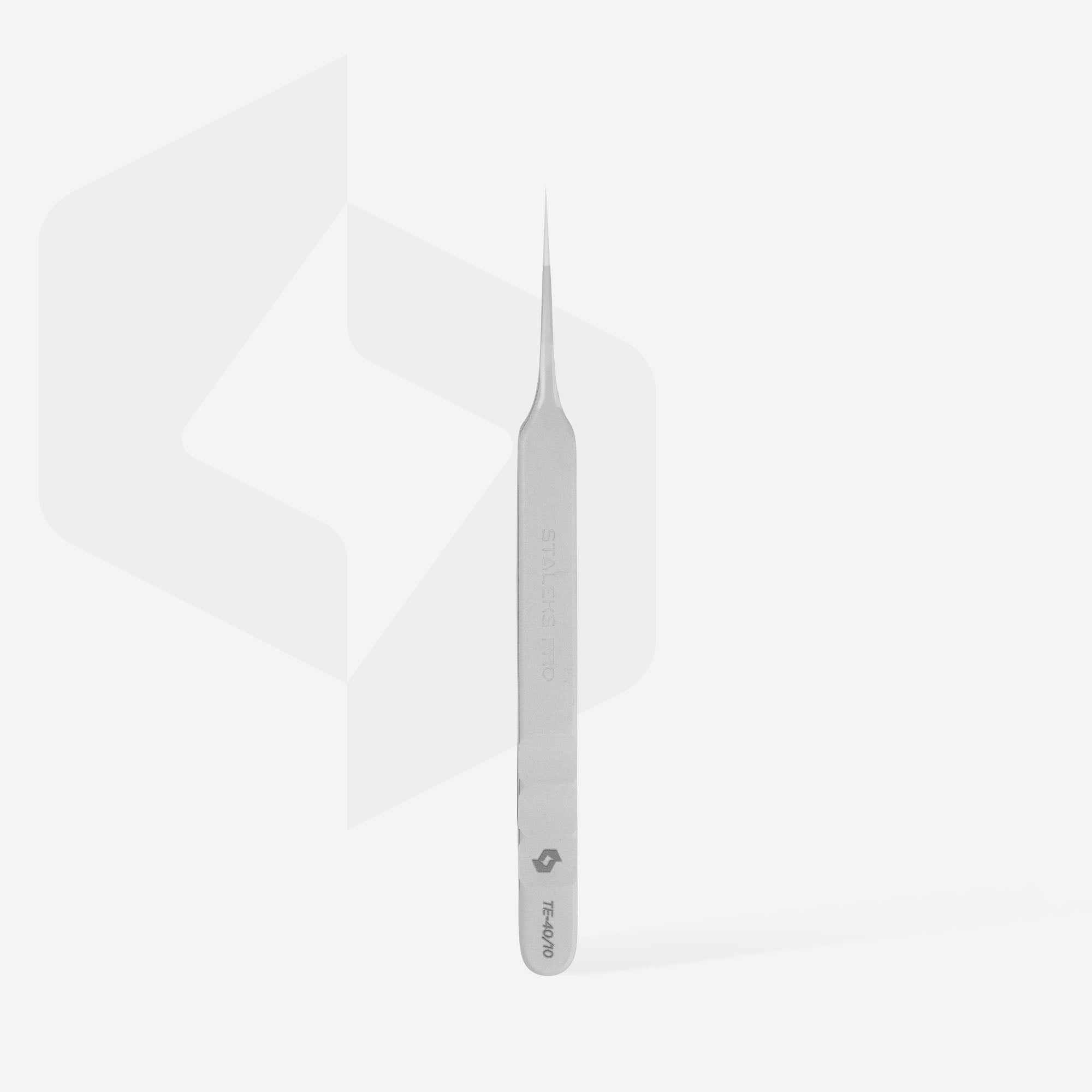 STALEKS EXPERT 40 TYPE 10 Profesyonel düz kirpik uzatma cımbızı