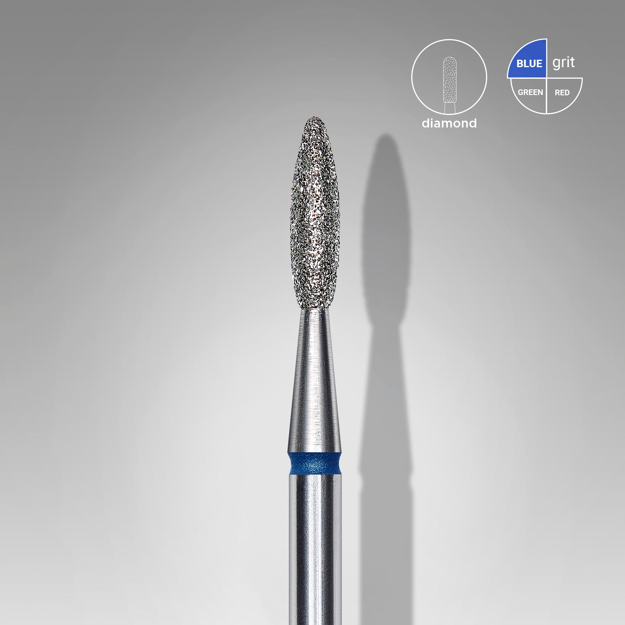 STALEKS EXPERT Elmas freze "alev" mavi, çap 2,1 mm, çalışma kısmı 8 mm