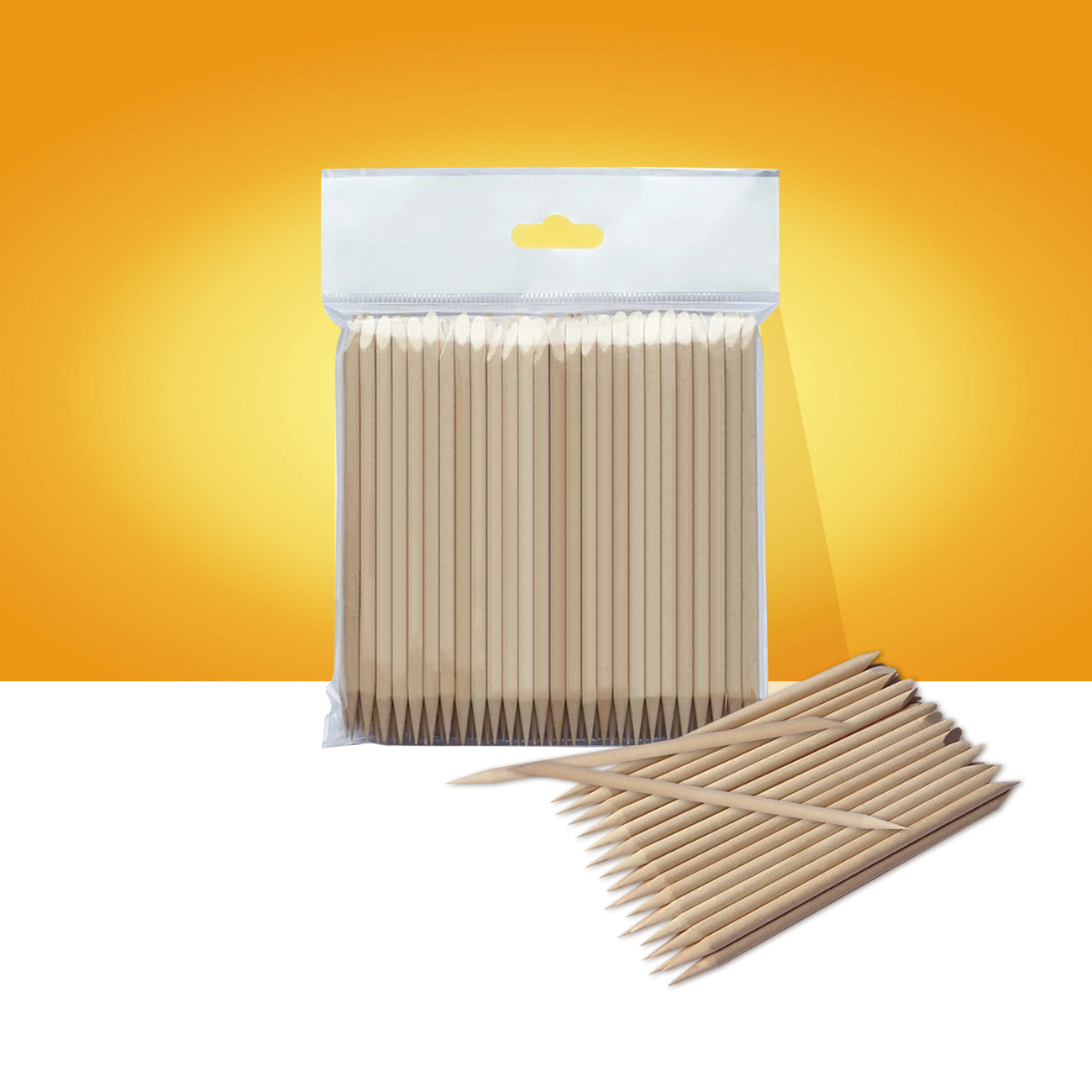 STALEKS EXPERT Orange stick wooden, 110 mm (100 pcs)