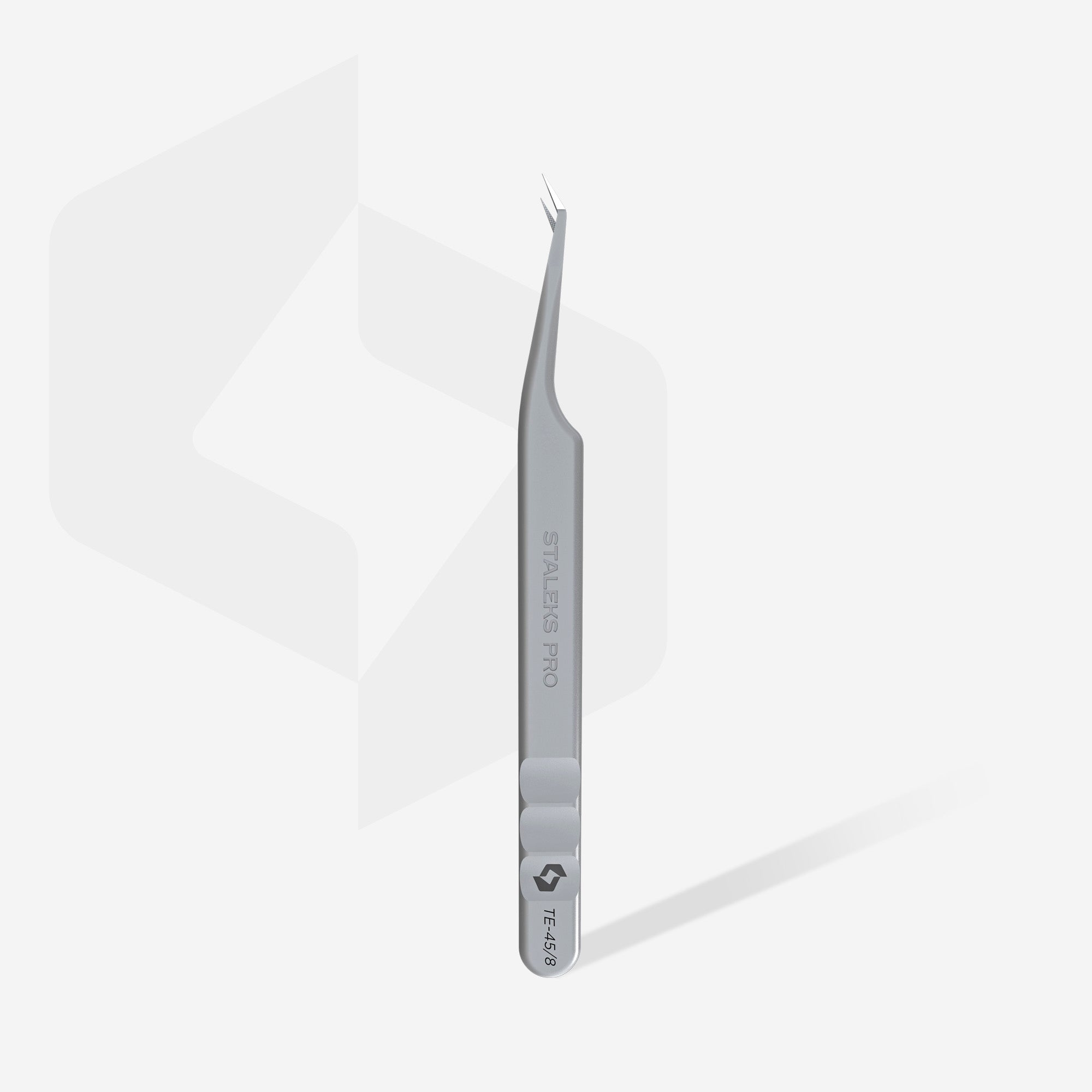 STALEKS EXPERT 45 TYPE 8 Çentikli profesyonel kirpik uzatma cımbızı, mini L