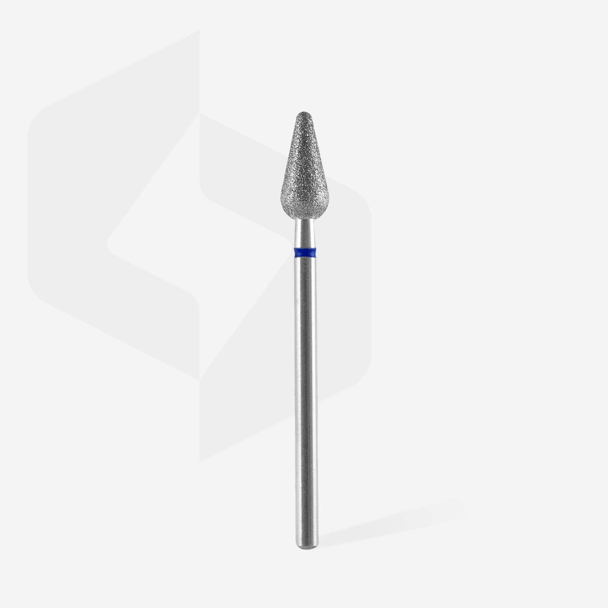 STALEKS EXPERT Diamond nail drill bit rounded pear blue, head diameter 5 mm, working part 12 mm