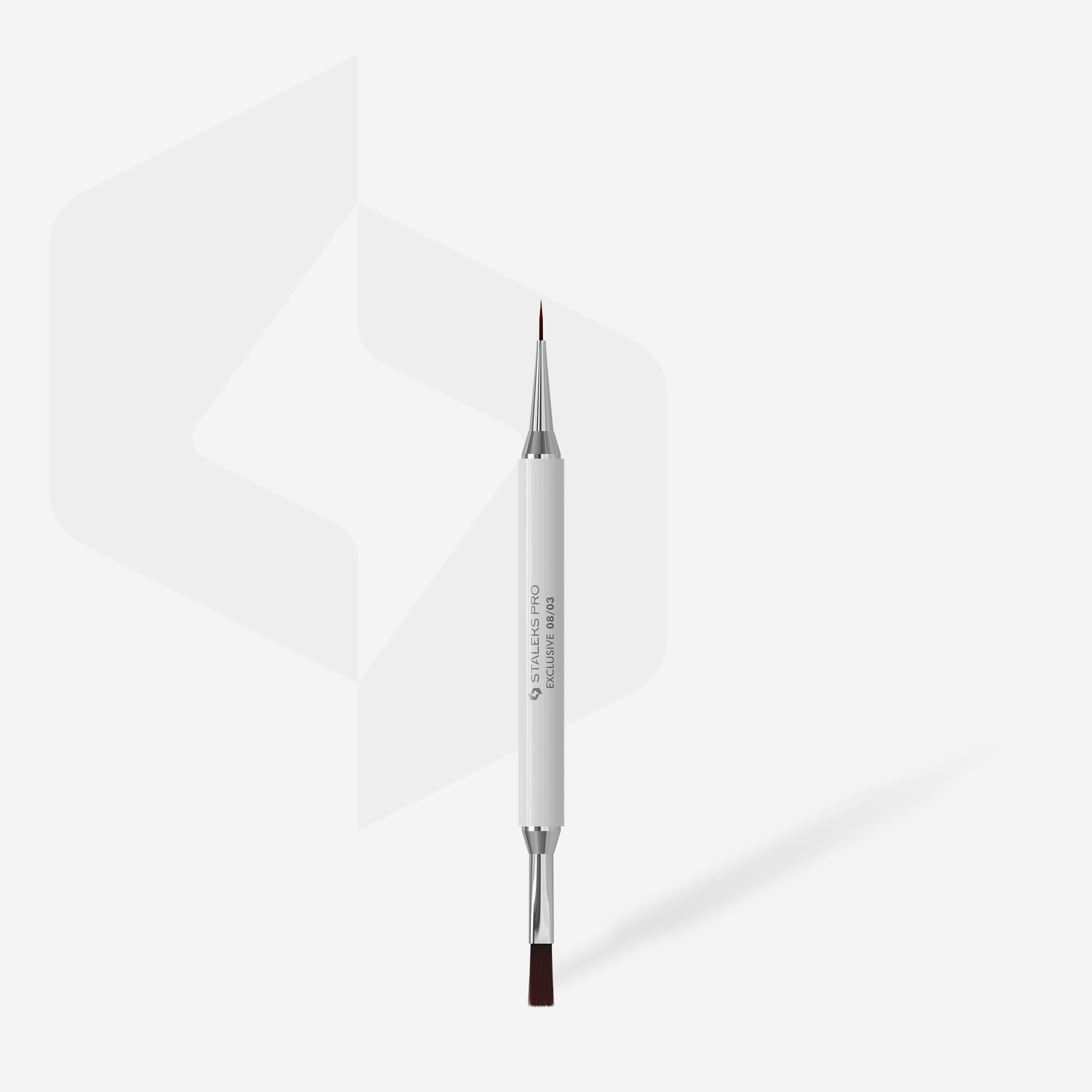 STALEKS EXCLUSIVE 08/03 Çift Taraflı Jel Fırçası 10 mm / Liner 10 mm