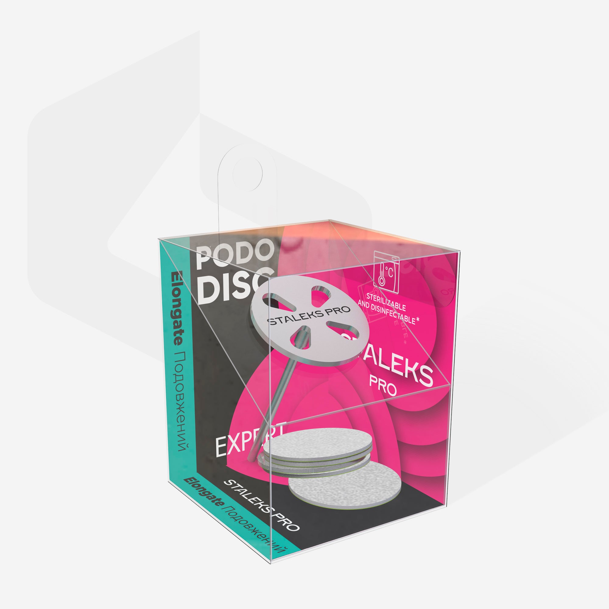 STALEKS EXPERT PODODISC M Elongated pedicure disc with disposable files, 180 grit, 20 mm (5 pcs)