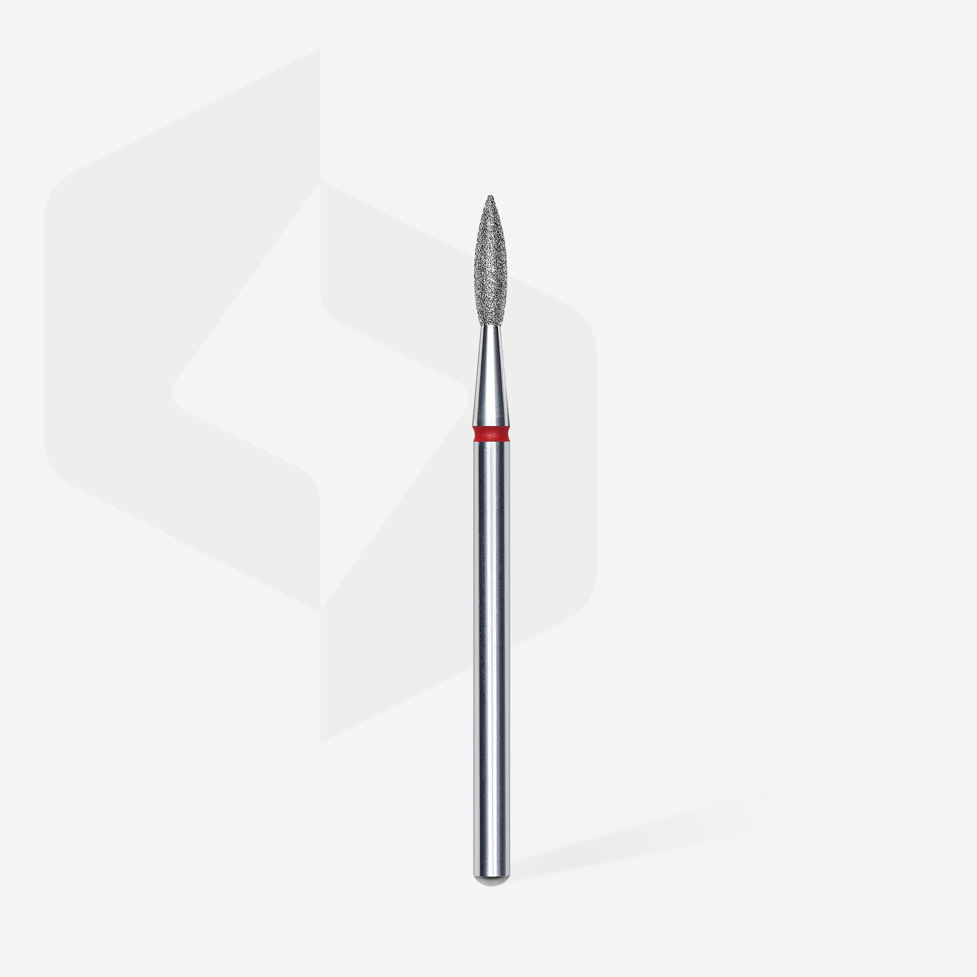 STALEKS EXPERT Elmas freze, sivri alev, kırmızı, çap 2,1 mm, çalışma kısmı 8 mm