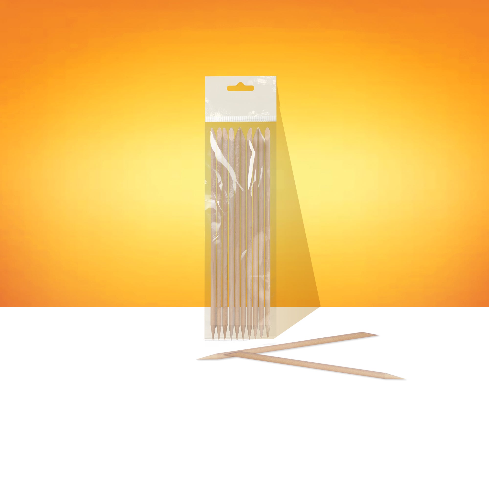 STALEKS EXPERT Orange stick wooden, 150 mm (10 pcs)