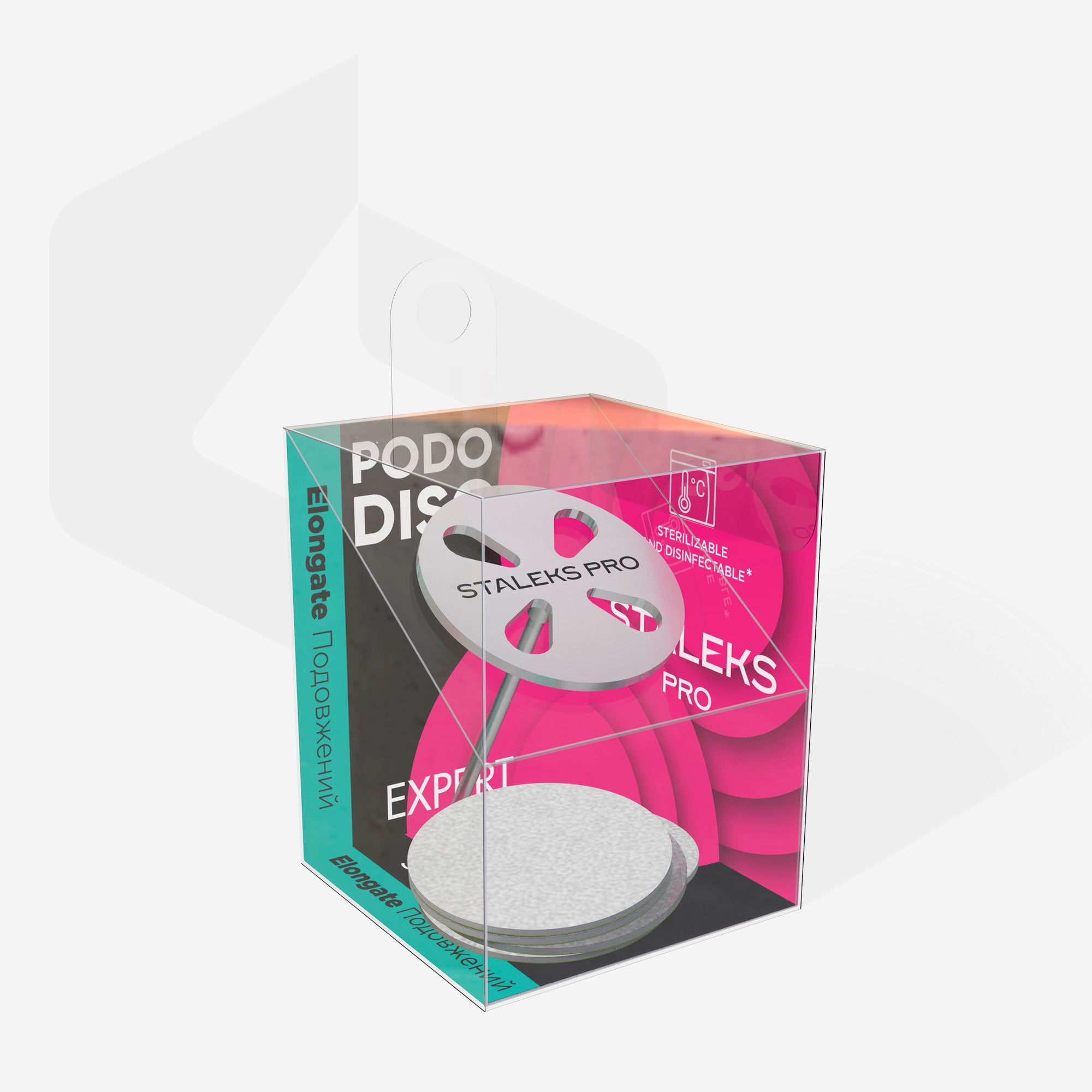 STALEKS EXPERT PODODISC L Elongated pedicure disc with disposable files, 180 grit, 25 mm (5 pcs)