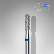 STALEKS EXPERT Diamond nail drill bit rounded cylinder blue, head diameter 2,3 mm, working part 8 mm