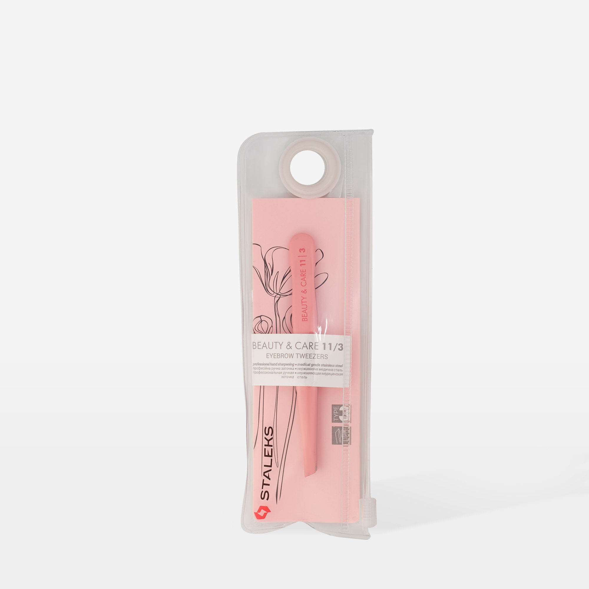 STALEKS BEAUTY & CARE 11 TYPE 3 Eyebrow tweezers wide beveled