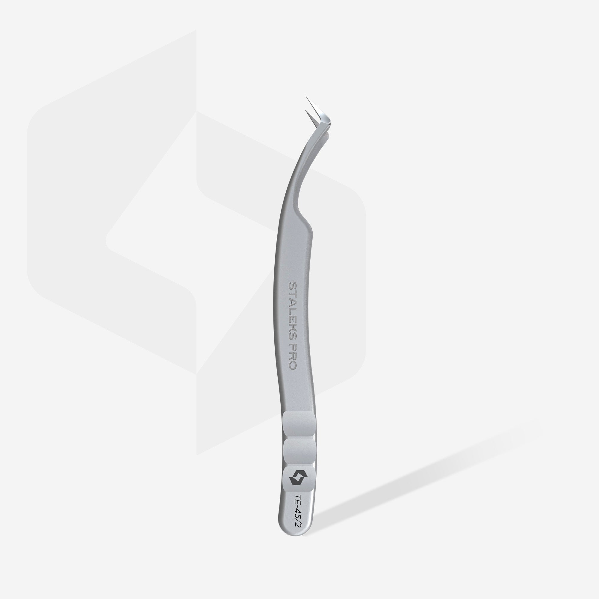 STALEKS EXPERT 45 TYPE 2 Çentikli, L şekilli, 40° profesyonel kirpik uzatma cımbızı