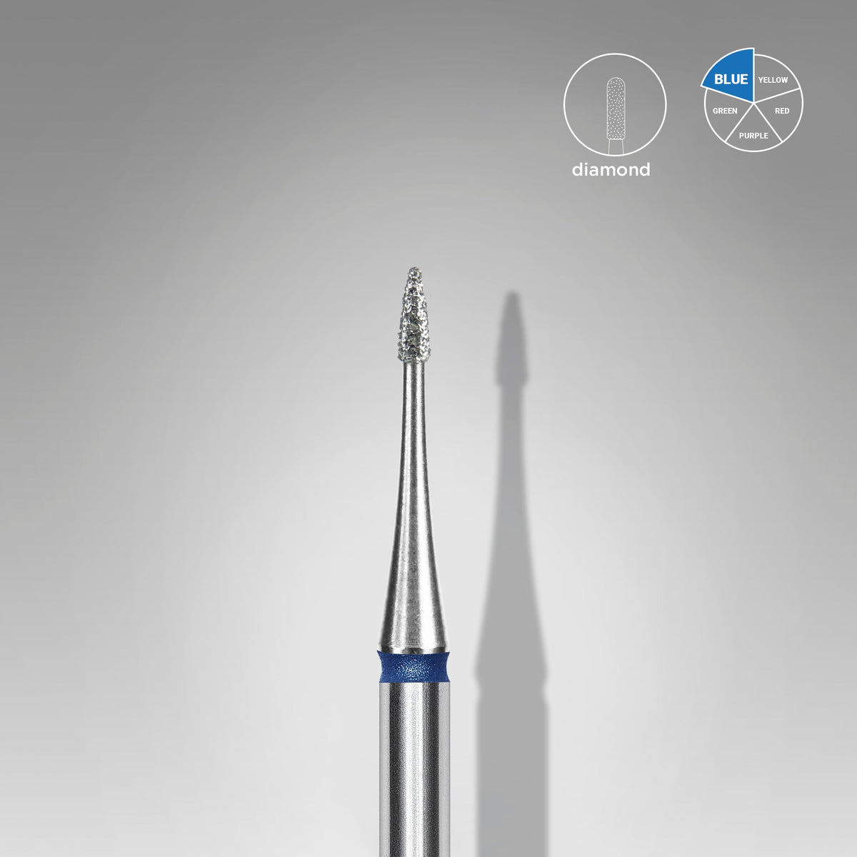 STALEKS EXPERT Elmas freze, mini alev, mavi, çap 1 mm, çalışma kısmı 3 mm