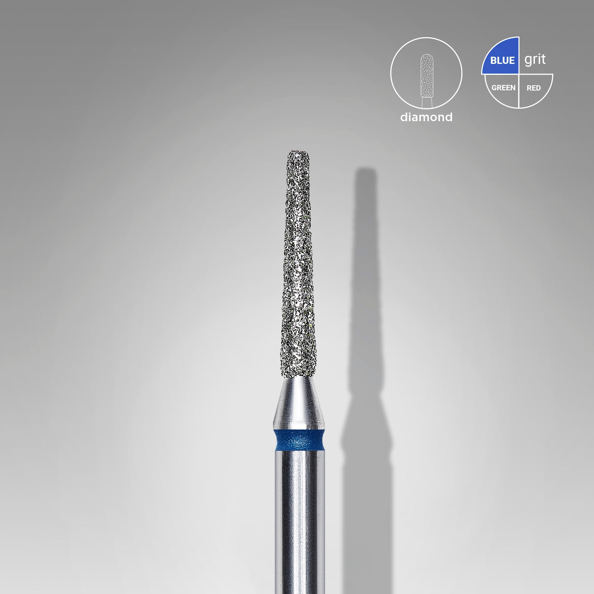 STALEKS EXPERT Diamond nail drill bit frustum blue, head diameter 1,6 mm, working part 10 mm