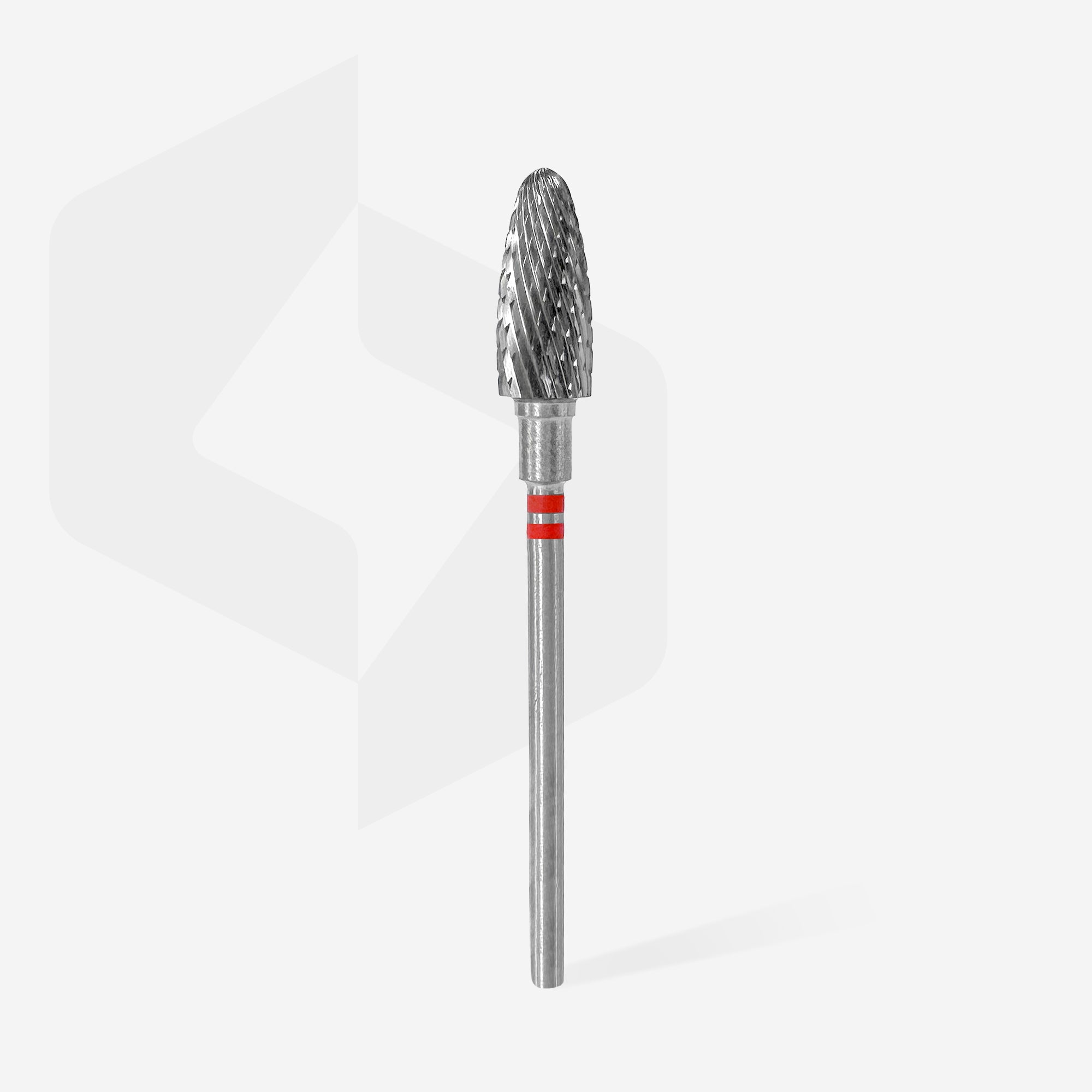 STALEKS EXPERT Carbide nail drill bit for left-handed users corn red, head diameter 6 mm, working part 14 mm