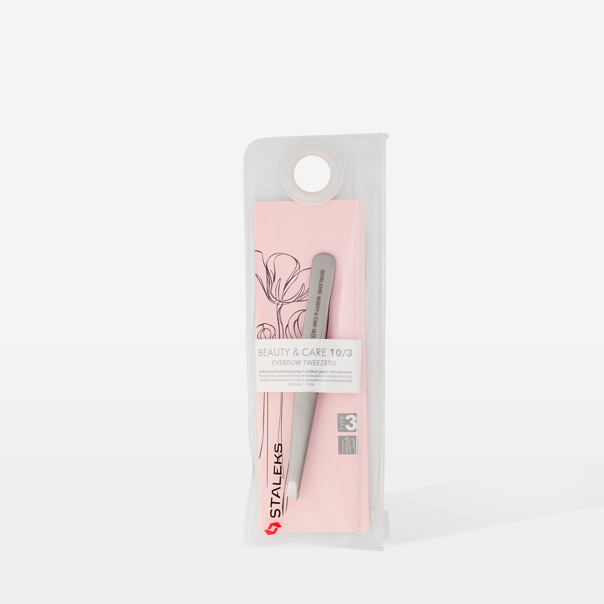 STALEKS BEAUTY & CARE 10 TYPE 3 Eyebrow tweezers wide beveled