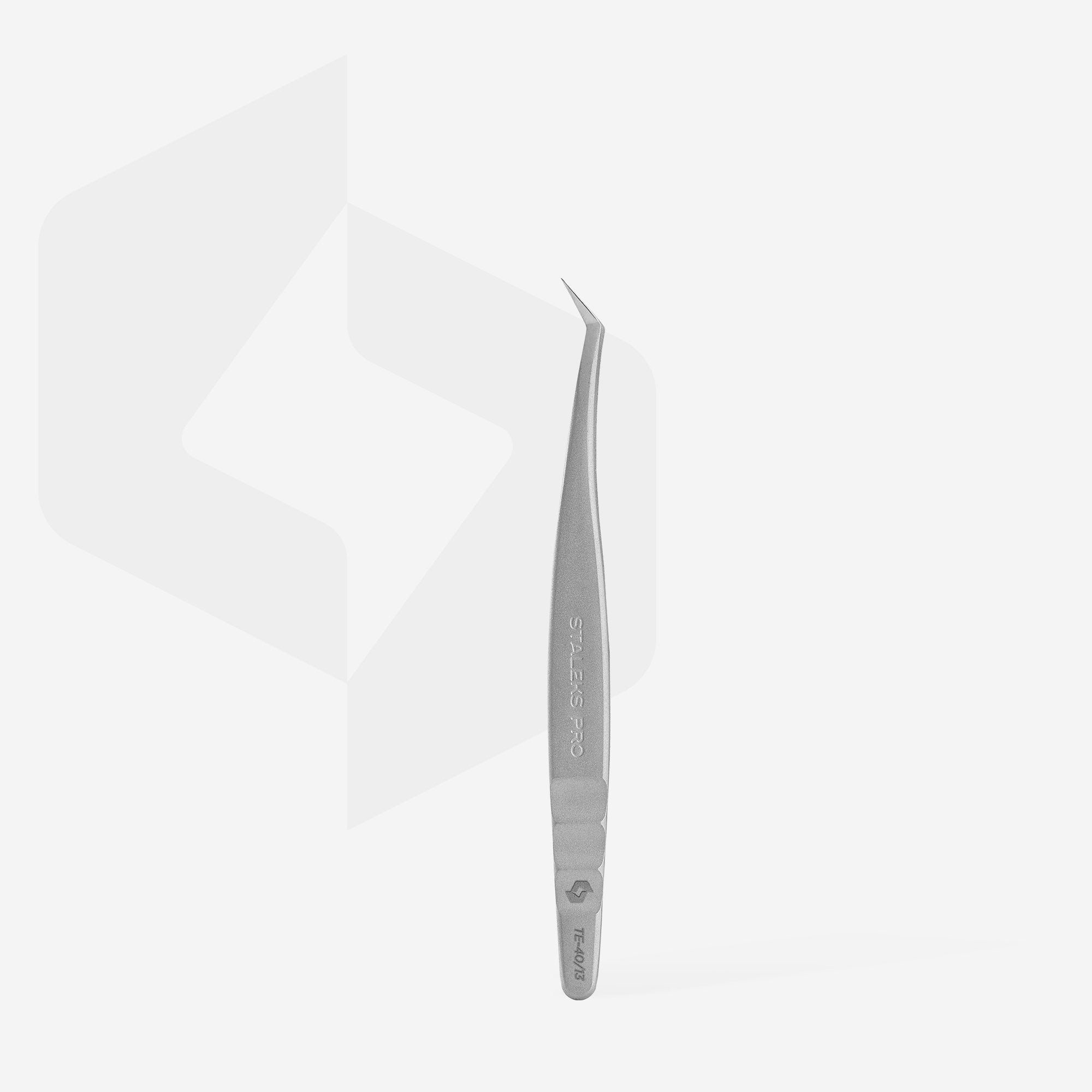 STALEKS EXPERT 40 TYPE 13 Profesyonel kirpik uzatma cımbızı, L şekilli, 40°
