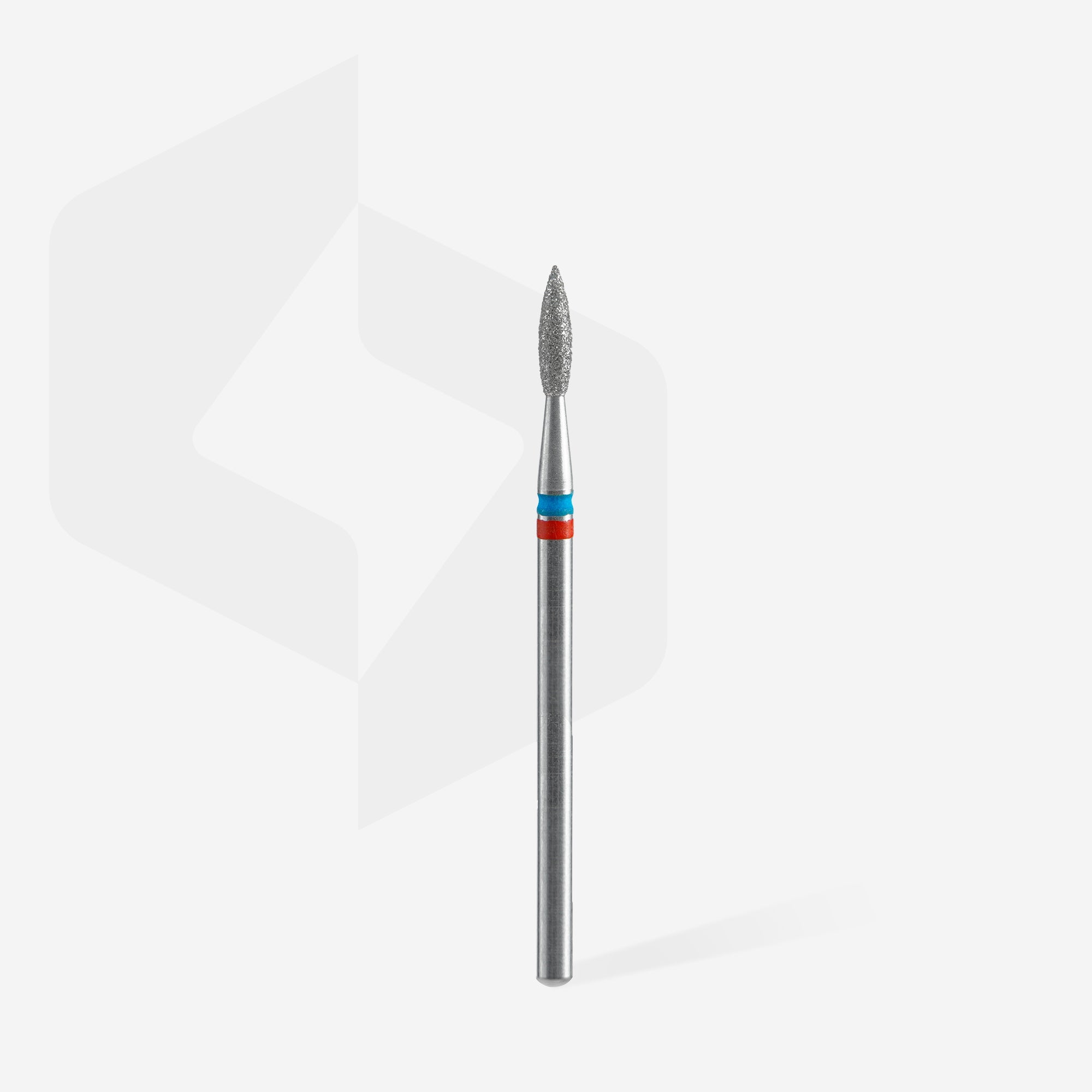 STALEKS EXPERT Elmas freze DUO "alev" kırmızı-mavi, çap 2,1 mm, çalışma kısmı 8 mm