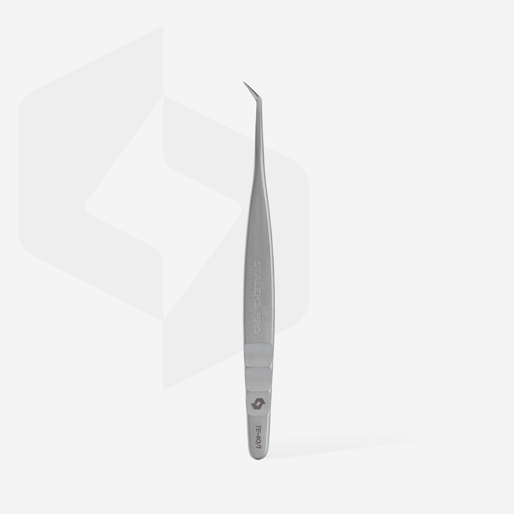 STALEKS EXPERT 40 TYPE 1 Profesyonel kirpik uzatma cımbızı, L şekilli, 50°