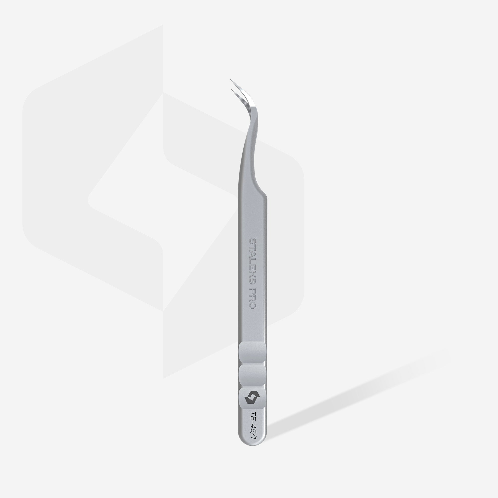 STALEKS EXPERT 45 TYPE 1 Çentikli, kavisli profesyonel kirpik uzatma cımbızı