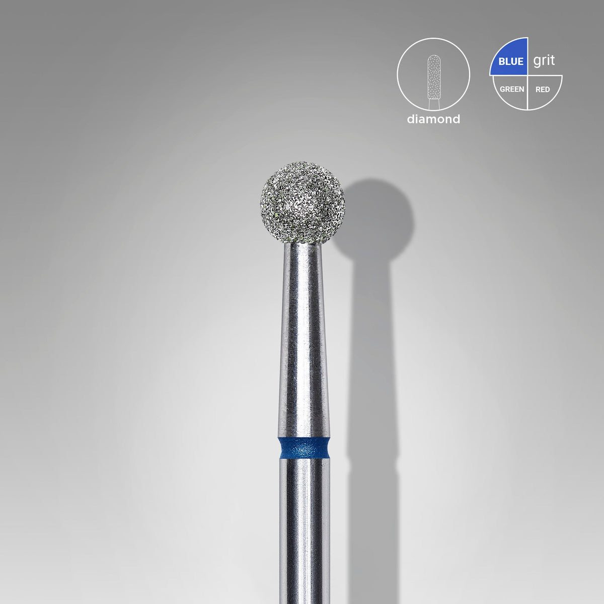 STALEKS EXPERT Diamond nail drill bit ball blue, head diameter 4 mm