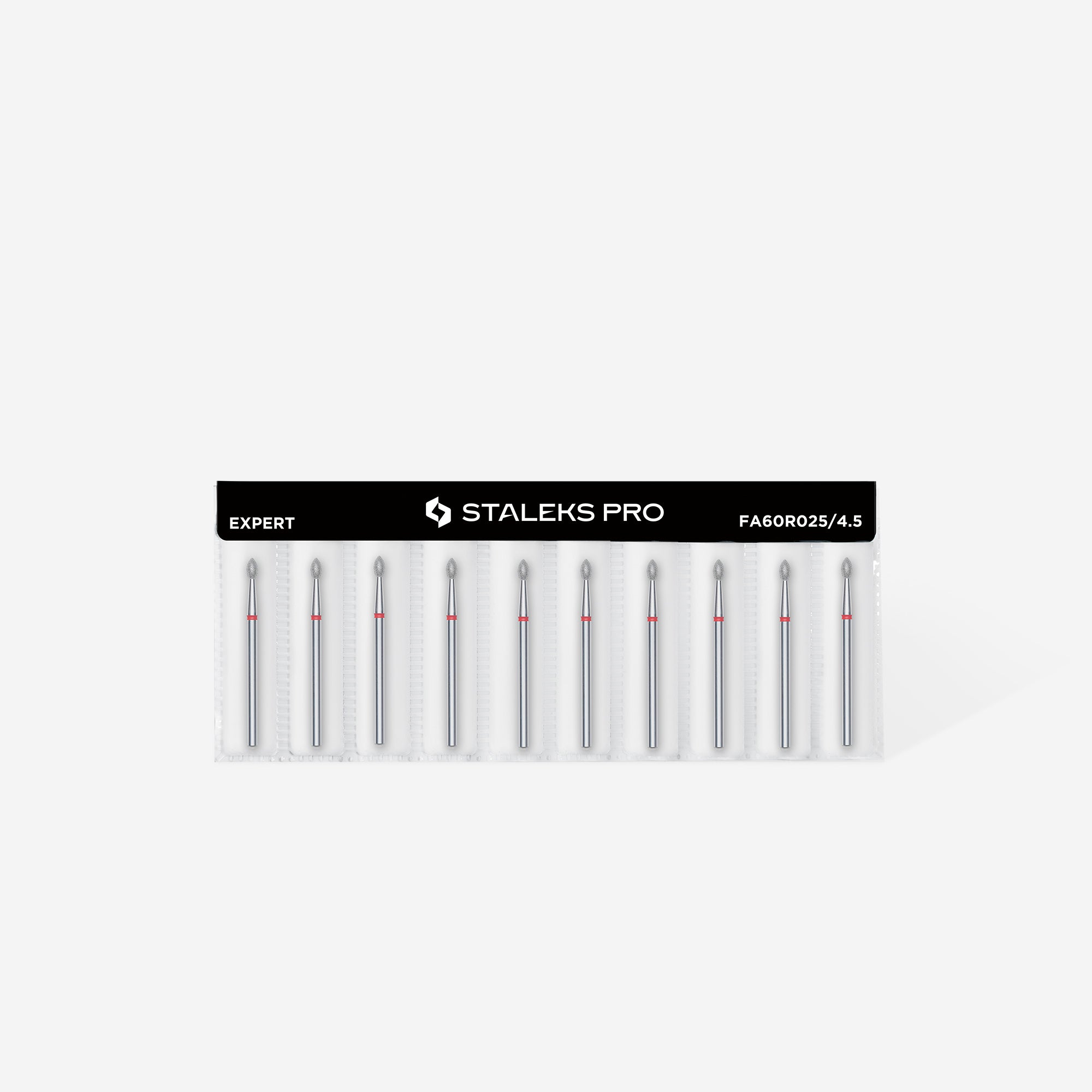 STALEKS EXPERT Elmas freze sivri tomurcuk kırmızı, çap 2,5 mm, çalışma kısmı 4,5 mm