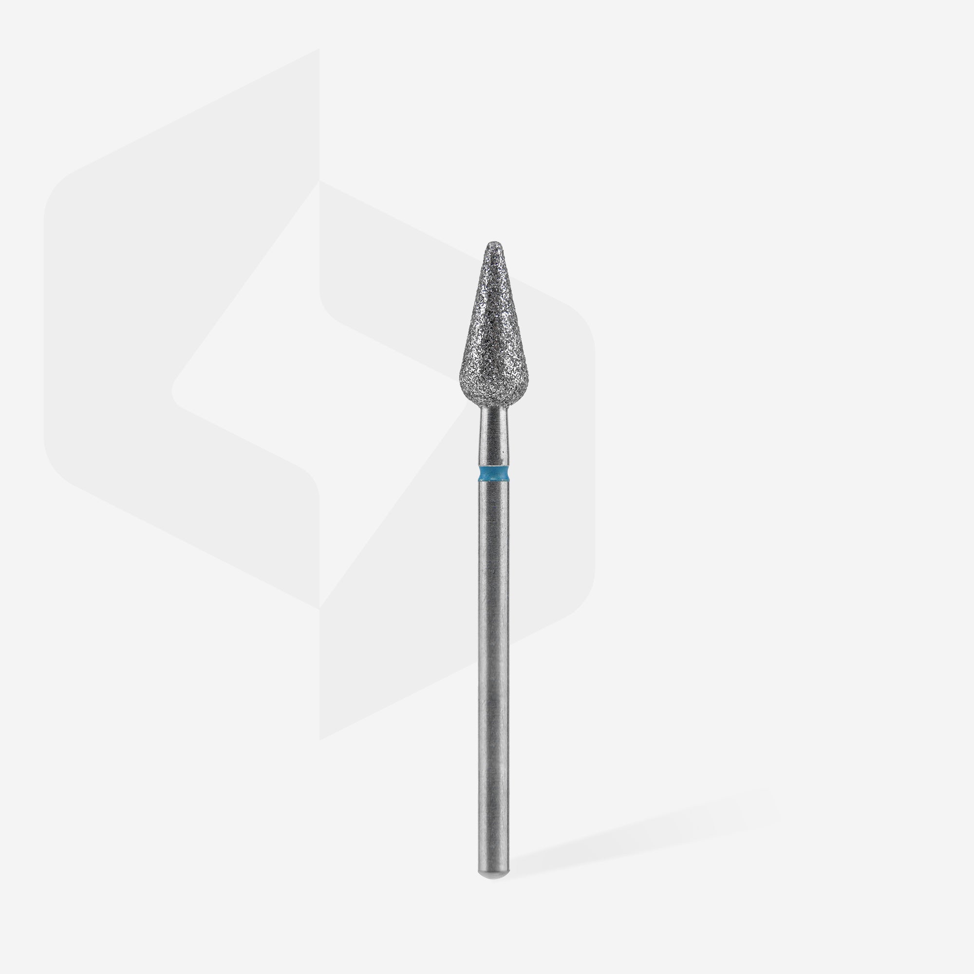 STALEKS EXPERT Diamond nail drill bit pointed pear blue, head diameter 5 mm, working part 12 mm