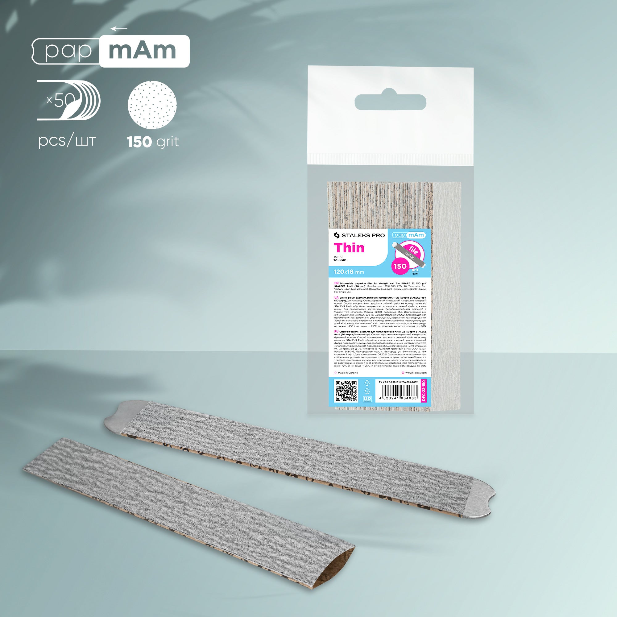 STALEKS SMART 22 papmAm Düz törpü için yedek zımparalar, 150 grit (50 adet)