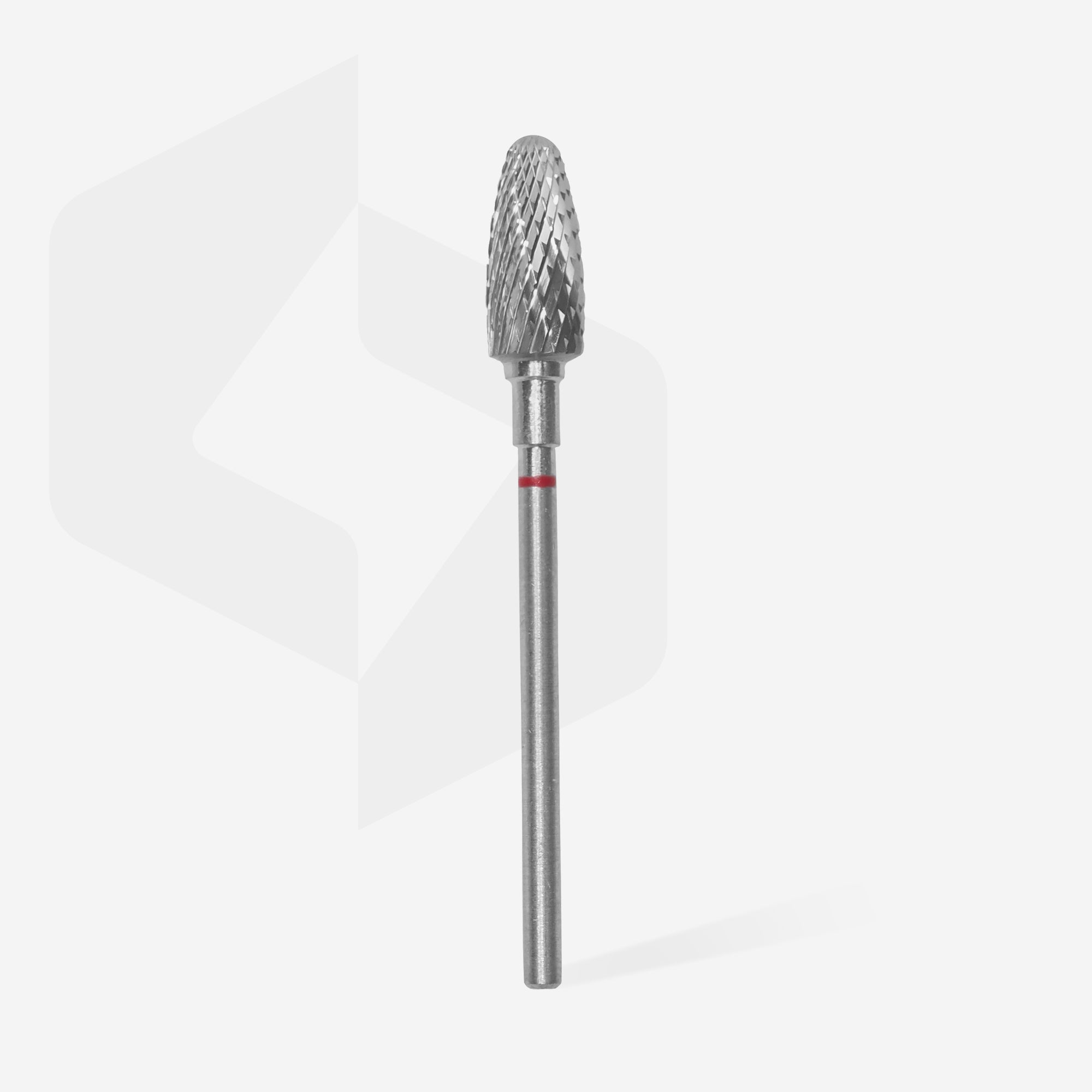 STALEKS EXPERT Carbide nail drill bit corn red, head diameter 6 mm, working part 14 mm