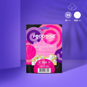 STALEKS EXPERT 10 PODODISC XS PODODISC pedikür diski için yumuşak tabanlı değiştirilebilir yapışkan yedek zımpara, 320 grit 10 mm (50 adet)