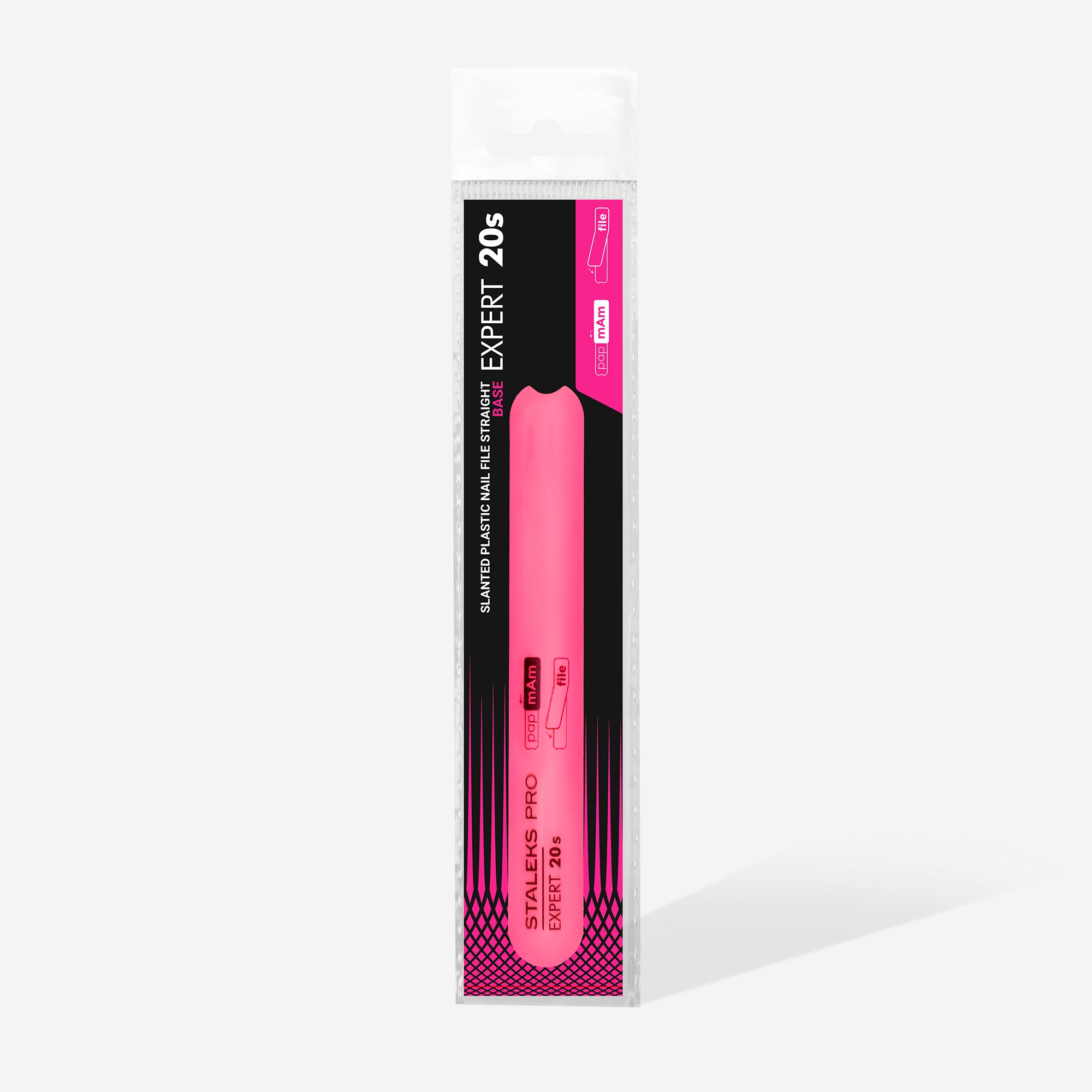 STALEKS EXPERT 20s Straight beveled plastic base for nail file (130 mm)