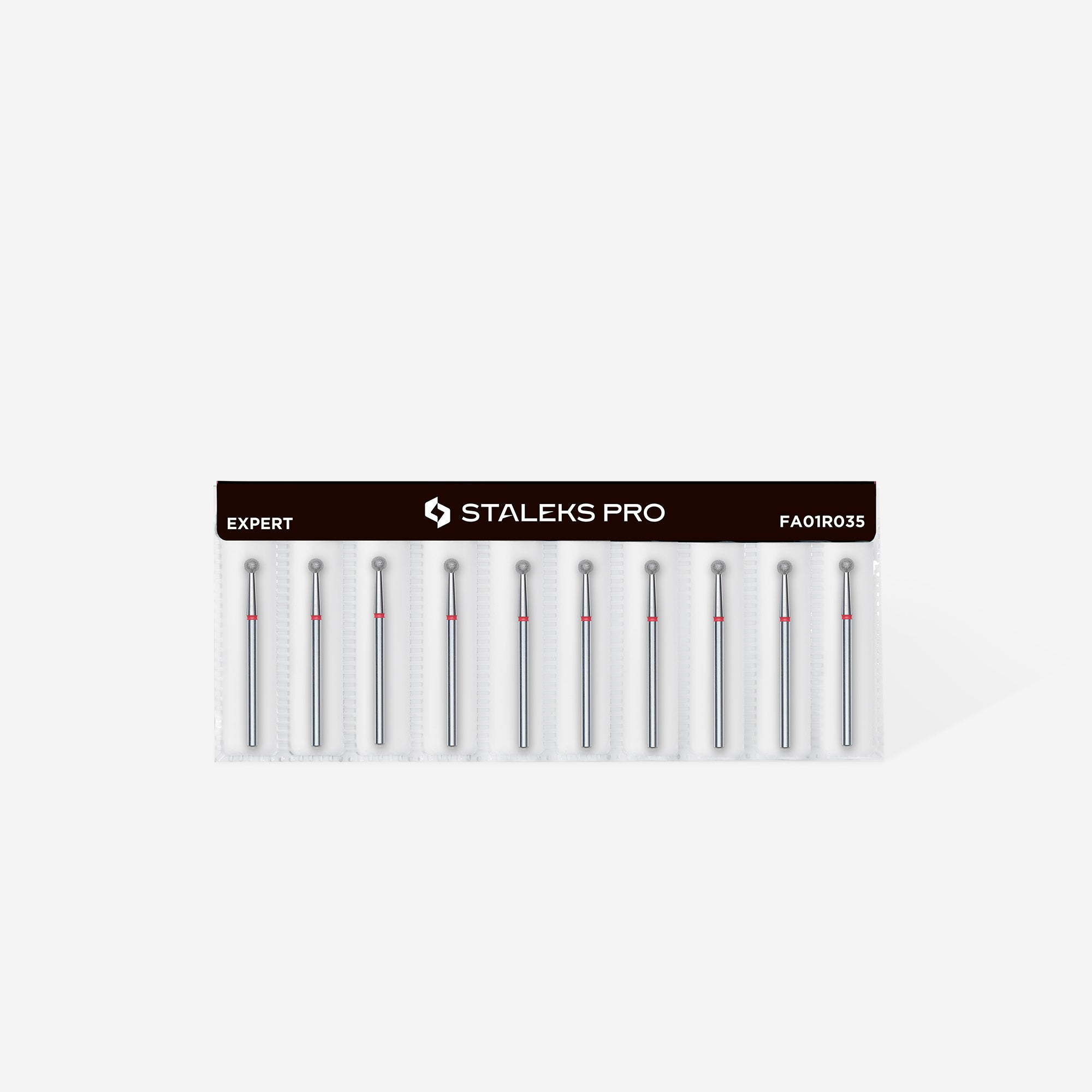 STALEKS EXPERT Elmas frez, top şeklinde, kırmızı, çap 3,5 mm