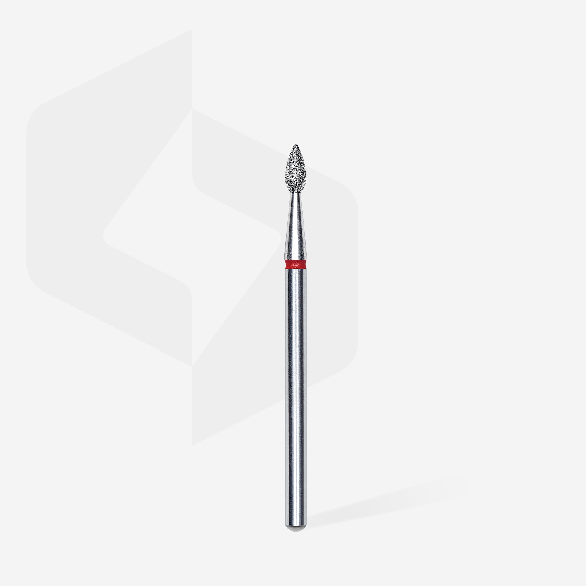 STALEKS EXPERT Diamond nail drill bit drop red, head diameter 2,3 mm, working part 5 mm